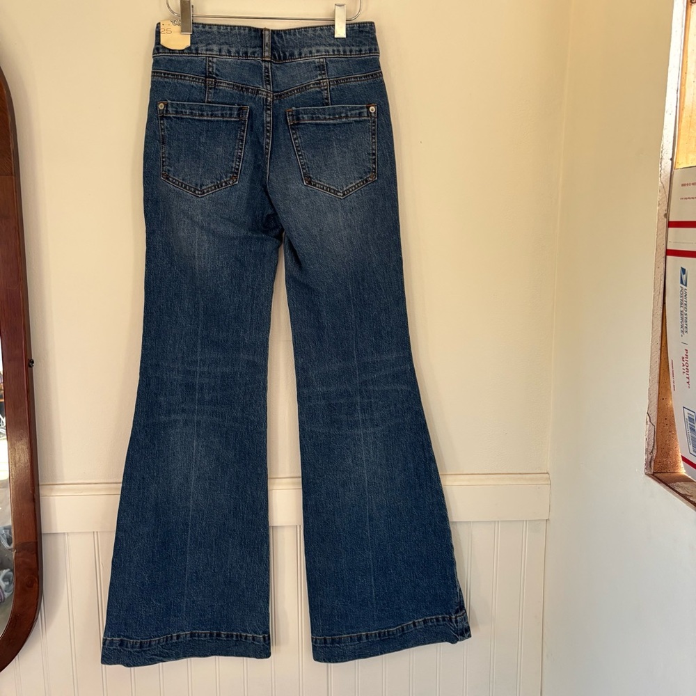 NWT! Pilcro Anthropologie Retro High-rise Flare Jeans Size 25 - Picture 10 of 12